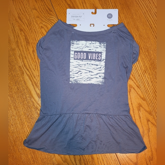 🐾Grayson Pup Good Vibes Dog Tee XL - Picture 1 of 3